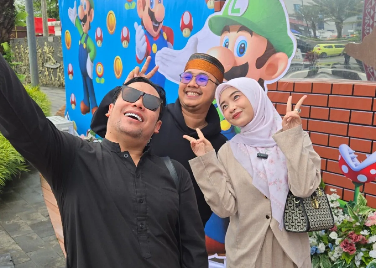 Bikin Betah! Polres Kuningan Sulap Pos Terpadu Taman Kota Jadi Dunia Mario Bros