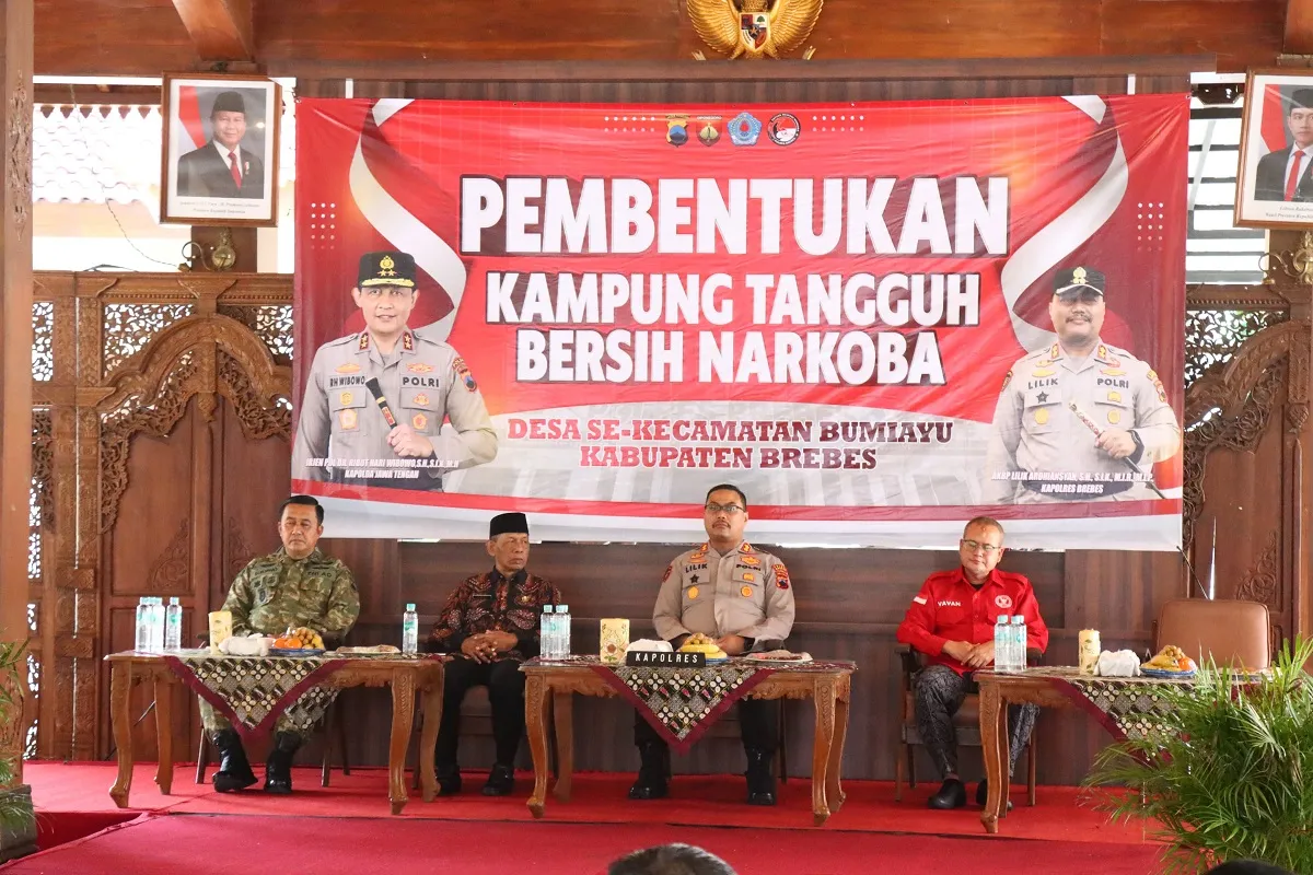 Perangi Narkoba, Seluruh Desa di Kecamatan Bumiayu Resmi Dibentuk Menjadi Kampung Tangguh Bersih Narkoba