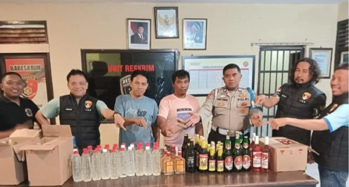 Ratusan Botol Miras Disita, Operasi Pekat Malam Hari Sasar Penjual di Kapetakan